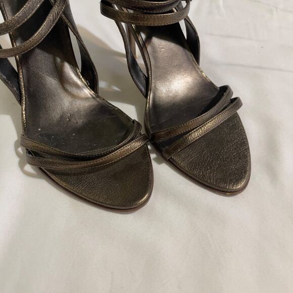 Bakers Bronze Womens High Heels Size 8M Scotti Bronze Ankle Strap 4" Heel - Picture 10 of 12
